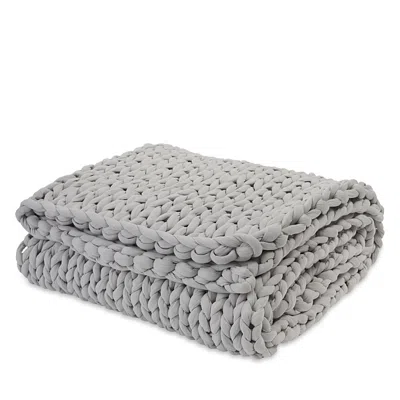 BEARABY COTTON NAPPER KNITTED WEIGHTED BLANKET, 20LBS