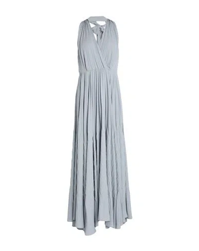 BEATRICE B BEATRICE .B WOMAN MAXI DRESS GREY SIZE 6 POLYESTER