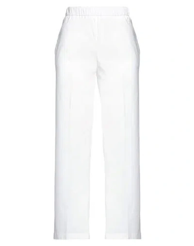 BEATRICE B BEATRICE .B WOMAN PANTS WHITE SIZE 4 COTTON, ELASTANE