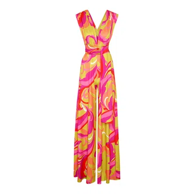 BEATRICE VON TRESCKOW WOMEN'S PINK / YELLOW TUTTI FRUTTI JUMPSUIT