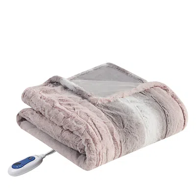 BEAUTYREST ZURI OVERSIZED FAUX FUR HEATED THROW, 50 X 70