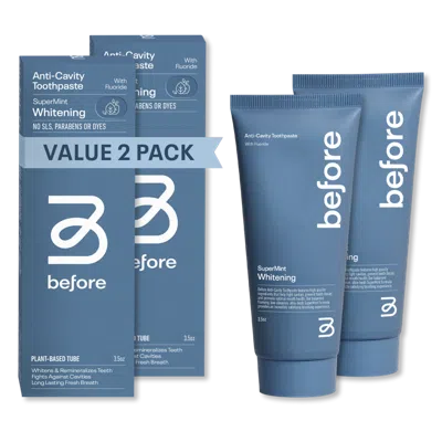 BEFORE ORAL CARE BEFORE ANTI-CAVITY SUPERMINT WHITENING 2-PACK