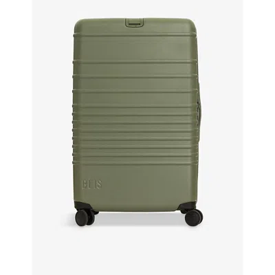 BEIS IN OLIVE THE LARGE CHECK-IN ROLLER FOUR-WHEEL POLYCARBONATE SUITCASE 79.5CM