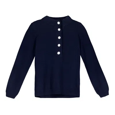 BEL CASHMERE WOMEN'S BLUE EMI SWEATER NAVY
