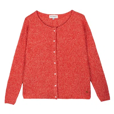 BEL CASHMERE WOMEN'S CAMILLE CASHMERE CARDIGAN RED JASPE