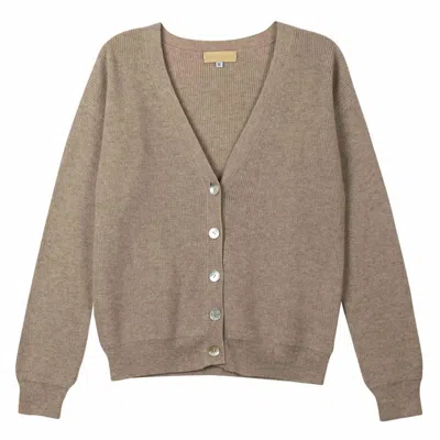 BEL CASHMERE WOMEN'S EVA CASHMERE CARDIGAN BROWN