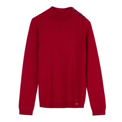 BEL CASHMERE WOMEN'S RED ODETTE SWEATER BURGUNDY