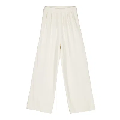 BEL CASHMERE WOMEN'S WHITE ERIN CASHMERE AND WOOL PANTS