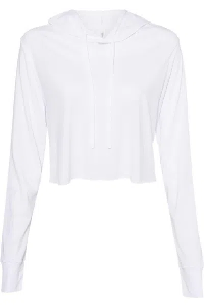 BELLA+CANVAS WOMENS TRIBLEND CROP LONG SLEEVE HOODIE