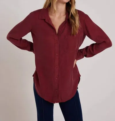 BELLA DAHL BOYFRIEND SHIRT IN RED