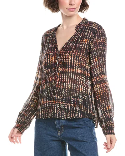 BELLA DAHL BELLA DAHL HALF PLACKET BUTTON-UP BLOUSE