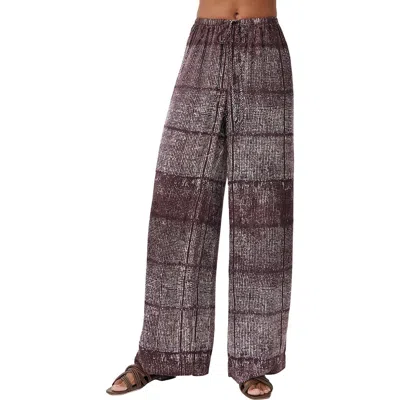 BELLA DAHL BELLA DAHL PRINTED WIDE LEG DRAWSTRING PANTS