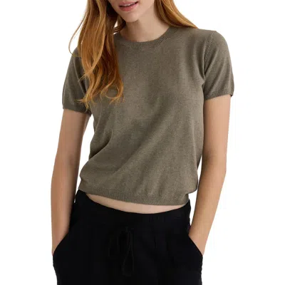 BELLA DAHL BELLA DAHL SHORT SLEEVE COTTON & CASHMERE TOP