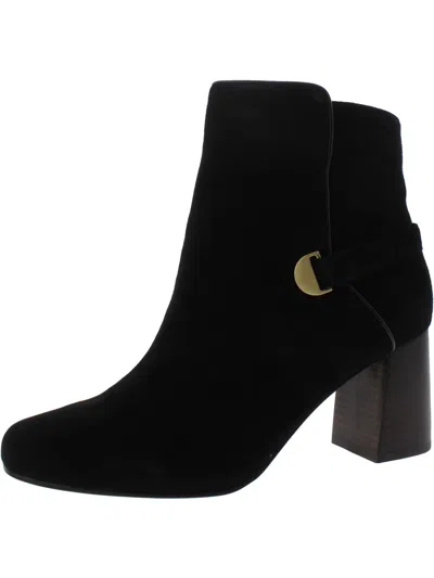 BELLA VITA SITI WOMENS SUEDE EMBELLISHED ANKLE BOOTS