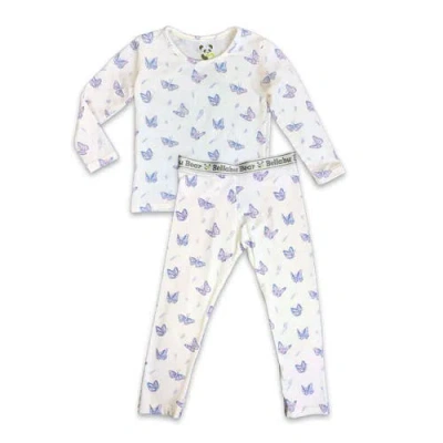 BELLABU BEAR BELLABU BEAR KIDS' BUTTERFLY SET OF 2 PIECE PAJAMAS