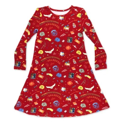 BELLABU BEAR BELLABU BEAR KIDS' HOGWARTS EXPRESS SHORT SLEEVE DRESS