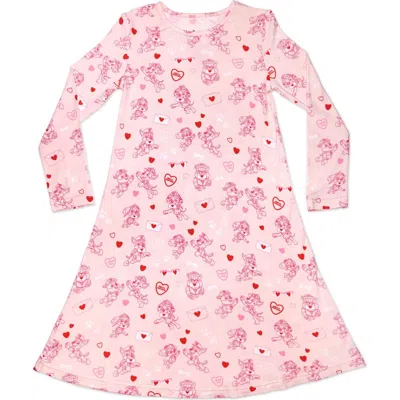 BELLABU BEAR BELLABU BEAR KIDS' PAW PATROL VALENTINE'S PINK LONG SLEEVE DRESS