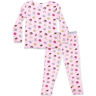 BELLABU BEAR BELLABU BEAR KIDS' PINK DONUT SET OF 2 PIECE PAJAMAS