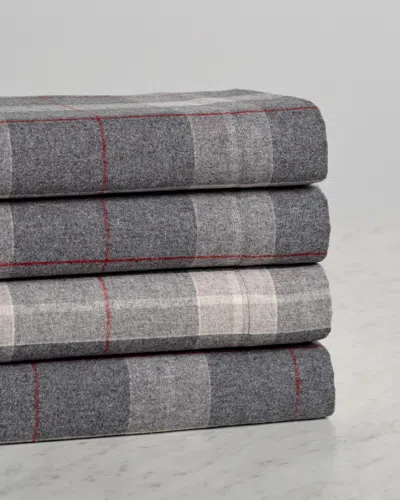BELLE EPOQUE BELLE EPOQUE HEATHERED PLAID FLANNEL SHEET SET