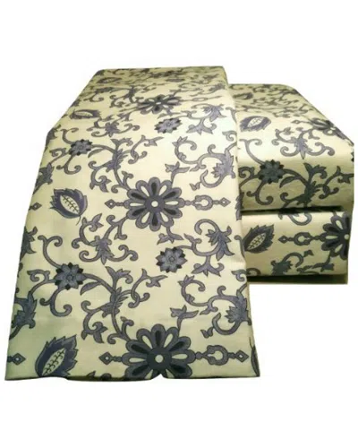 BELLE EPOQUE BELLE EPOQUE PAISLEY FLANNEL BLUE WHITE SHEET SET