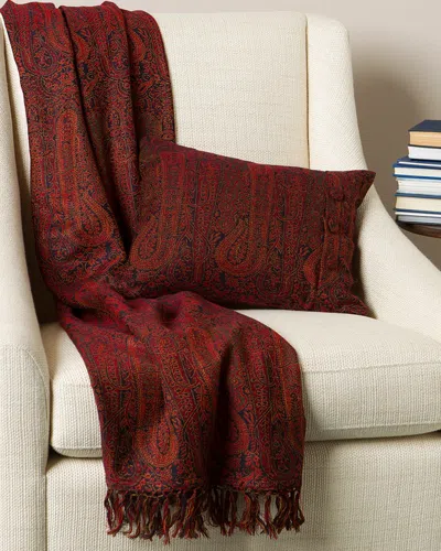 BELLE EPOQUE BELLE EPOQUE JAMAVAAR PAISLEY WOOL THROW & PILLOW