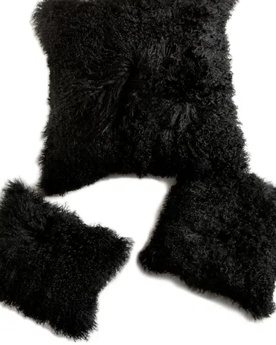 BELLE EPOQUE BELLE EPOQUE MONGOLIAN DECORATIVE PILLOW