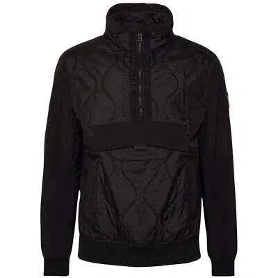 BELSTAFF BELSTAFF AREA BLACK QUARTER ZIP PULL-OVER JACKET