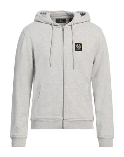 BELSTAFF BELSTAFF MAN SWEATSHIRT LIGHT GREY SIZE XXL COTTON, ELASTANE