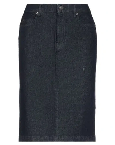 BELSTAFF BELSTAFF WOMAN DENIM SKIRT BLUE SIZE 30 COTTON, ELASTANE