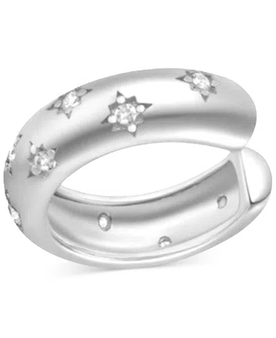 BEN ONI 18K GOLD-PLATED STERLING SILVER PAVE SINGLE EAR CUFF