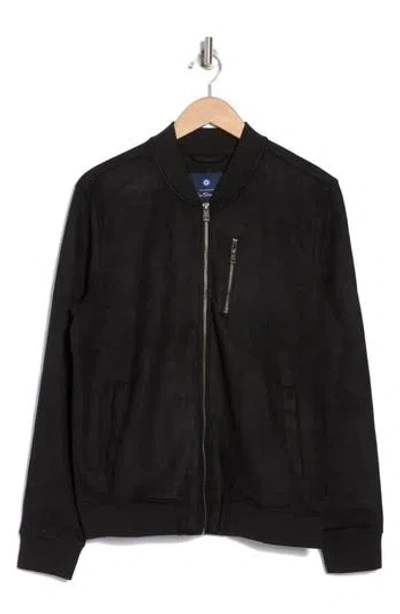 BEN SHERMAN BEN SHERMAN FAUX SUEDE BOMBER JACKET