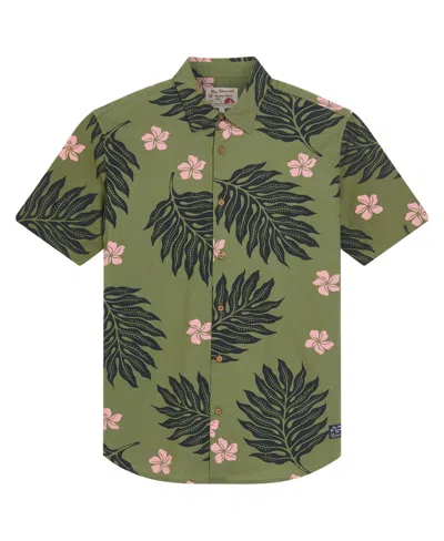 BEN SHERMAN MEN'S BOTANICAL PRINT SHORT SLEEVE SHIRT