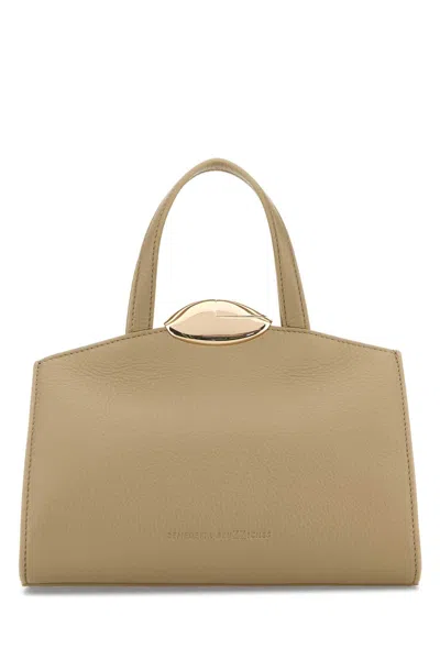 BENEDETTA BRUZZICHES CAPPUCCINO LEATHER SERENA LA PETITE HANDBAG