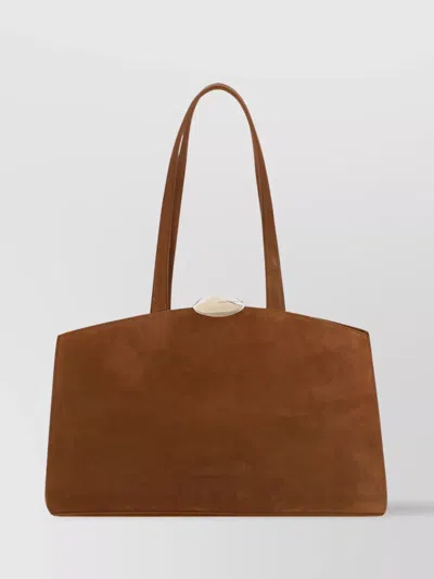 BENEDETTA BRUZZICHES VERSATILE SUEDE SHOULDER BAG WITH WELT POCKET