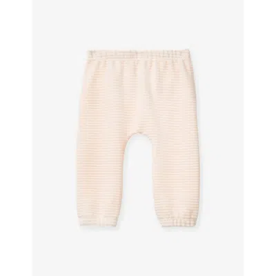 BENETTON LIGHT POWDER ANIMAL-EMBROIDERY VELOUR JOGGING BOTTOMS 1-18