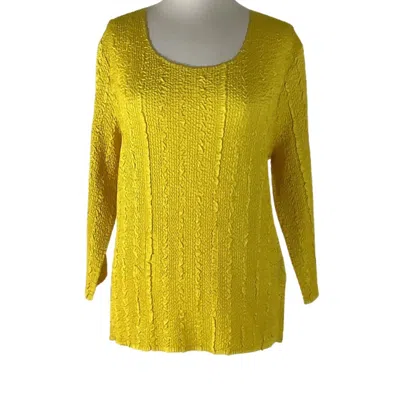 BEREK WOMEN'S GAME DAY 3/4 SLEEVE PULLOVER TOP IN YELLOW