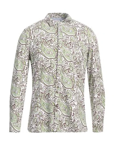 BERNA BERNA MAN SHIRT LIGHT GREEN SIZE XL COTTON