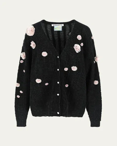 BERNADETTE CAMMIE EMBELLISHED ALPACA WOOL CARDIGAN