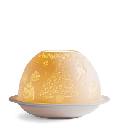 BERNARDAUD FESTIVE LED VOTIVELIGHT LITHOPHANE