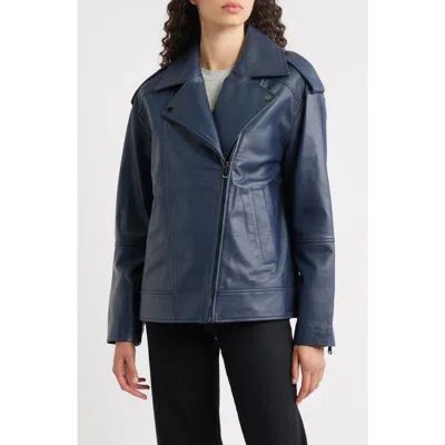 BERNARDO BERNARDO RELAXED MOTO LEATHER JACKET