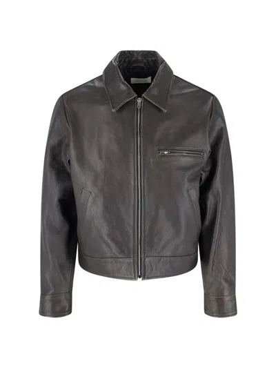 BERNER KUHL LEATHER ZIP JACKET