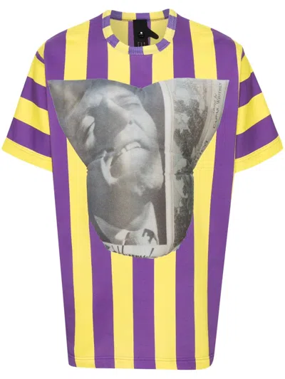 BERNHARD WILLHELM VERTICAL-STRIPED T-SHIRT