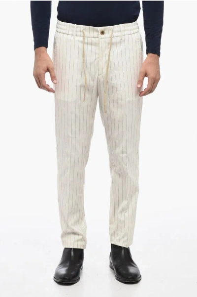 BERWICH Casual Pants SPIAGGIA with Striped Pattern and Elastic Waist