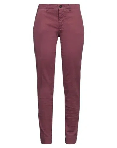 BERWICH BERWICH WOMAN PANTS PLUM SIZE 8 COTTON, ELASTANE
