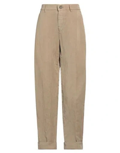 BERWICH BERWICH WOMAN PANTS SAND SIZE 4 LYOCELL, LINEN