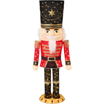 BEST CHOICE PRODUCTS CHRISTMAS NUTCRACKER 5FT POP UP LIGHTED LARGE HOLIDAY DECORATION W/150 PRE-LIT TWINKLING LED LIGHTS 