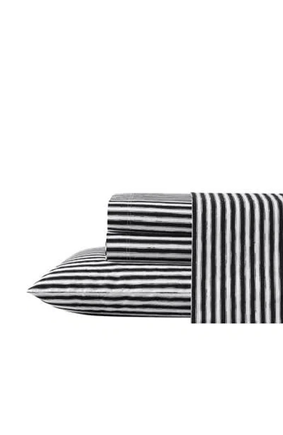 BETSEY JOHNSON BETSEY JOHNSON SKETCHY STRIPE 200 THREAD COUNT COTTON PERCALE SHEET SET