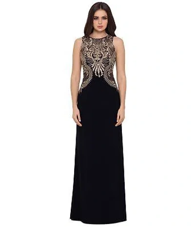 BETSY & ADAM BETSY & ADAM WOMENS EMBELLISHED BODICE GOWN DRESS