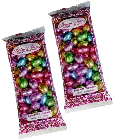 BETSY ANN CHOCOLATES EASTER MILK CHOCOLATE FOIL EGGS, 2 PACK