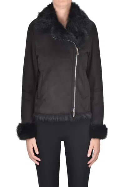 BETTA CORRADI BIKER STYLE ECO-SUEDE JACKET